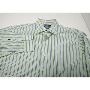 Polo Ralph Lauren Shirt Men's 18 - 35 Regent Green Striped Classic Fit *